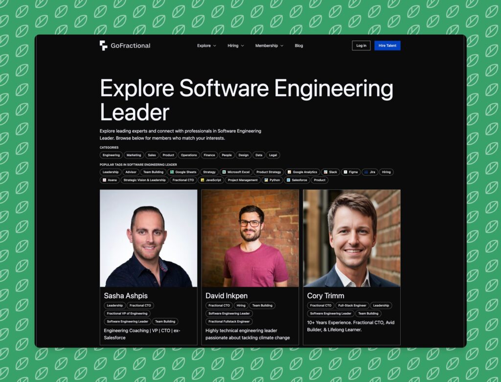 Screenshot of the Software Engineering Leader page with my profile as one of the only three highlighted.